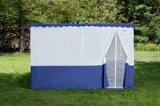 gold edition sukkah front view with door open